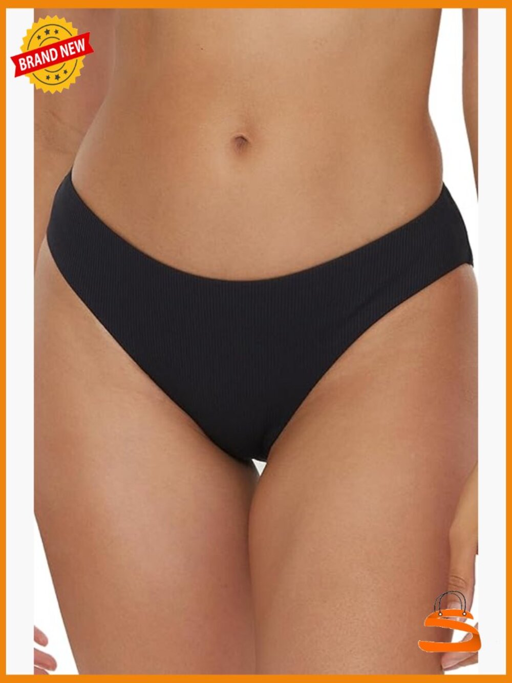 Large High Rise Cheeky Bikini Bottoms Nylon Spandex Swimwear Separates